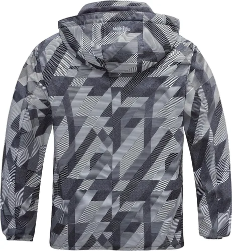 Vista 2 de wantdo Men's Big and Tall Waterproof Mountain Ski Jacket Plus Size Snow Winter Coat with Hood