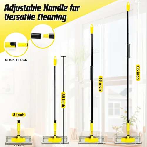 Vista 11 de Escobilla de ventana profesional con poste de extensión de 60