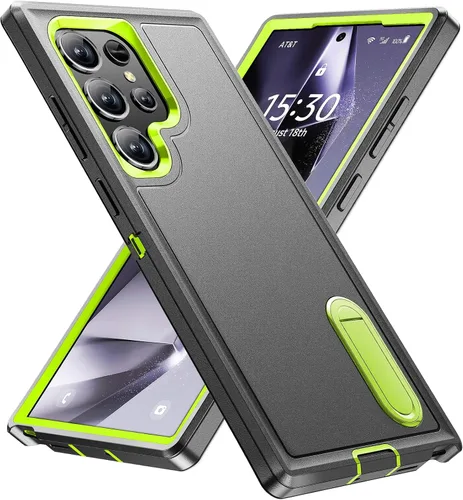 Vista 24 de BaHaHoues Funda con soporte integrado para Samsung Galaxy S22 5G de 6.1 pulgadas, a prueba de golpes, polvo y caídas, de grado militar