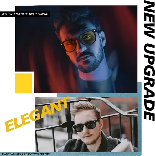 Vista 2 de Joopin Gafas de sol cuadradas polarizadas con protección UV para hombre y mujer