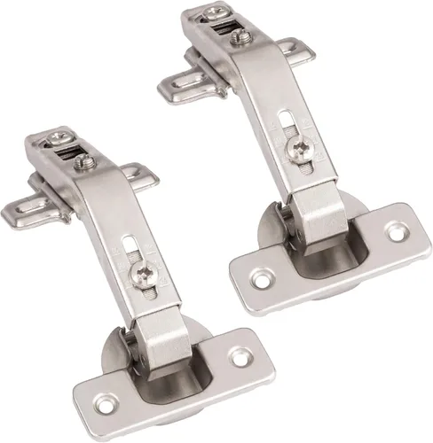 Vista 8 de Ilyapa Soft Close Cabinet Hinges Satin Nickel, 4 Pack - Frameless Inset Kitchen Cabinet Door Hinges Hardware