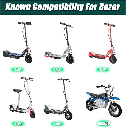 Vista 2 de Cargador eléctrico de 24 V compatible con Razor E300, E200, E100, PR200, MX350, Sports Mod, Pocket Mod, Dirt Quad, cable de alimentación de batería