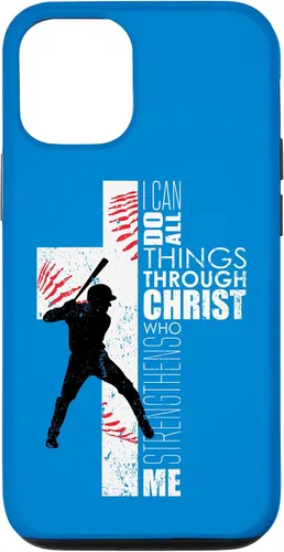 Vista 28 de Blue Christian Baseball Gifts Teen Boys Cross Bible Phone Case para iPhone 17