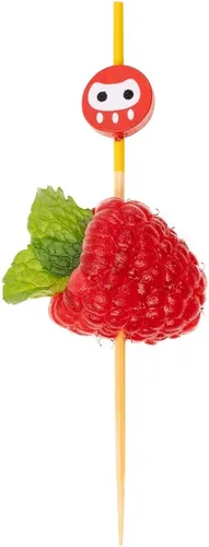 Vista 15 de Restaurantware Brochetas de bambú de 6 pulgadas, 1000 palillos de alimentos desechables, hamburguesas integradas, dibujos animados, sostenibles