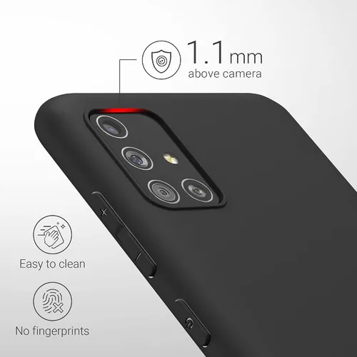 Vista 3 de kwmobile Funda compatible con Samsung Galaxy A51 - Funda protectora de silicona TPU suave y delgada, color negro mate