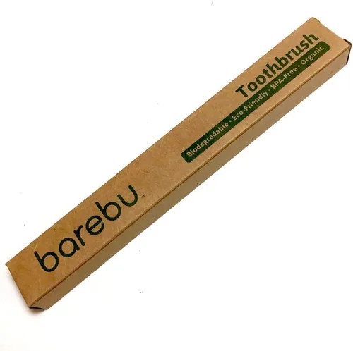 Vista 4 de Cepillo de dientes de bambú orgánico sin BPA con cerdas sin pegamento, compostable, biodegradable, vegano (paquete de 32), talla única Se ajusta a