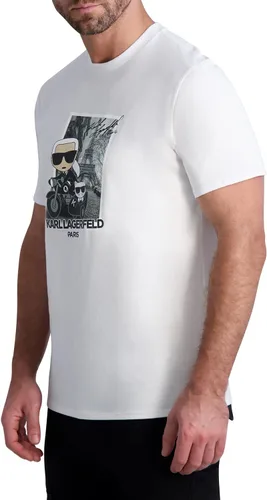 Vista 2 de Karl Lagerfeld Paris Men's Soft Cotton Crew Neck T-Shirt
