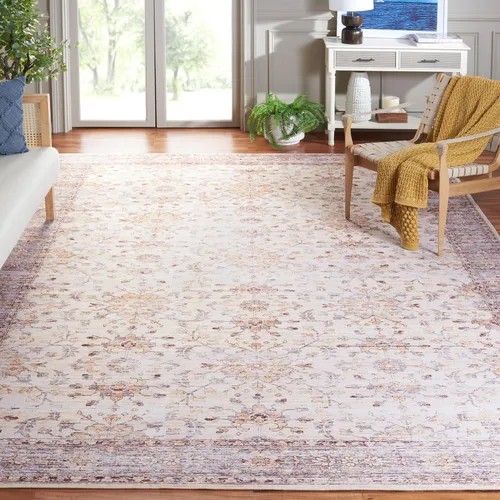 Vista 8 de SAFAVIEH Tucson Collection - Alfombra lavable de 2 pies 6 x 8 pies, beige y dorado, antideslizante, ideal para zonas de alto tráfico en sala