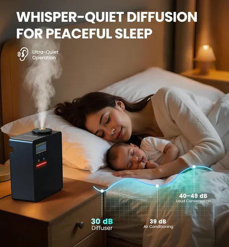 Vista 4 de Difusor de aceite esencial sin agua de 5000 pies cuadrados de cobertura para hogar grande, hotel u oficina, máquina difusora de aroma de aire frío