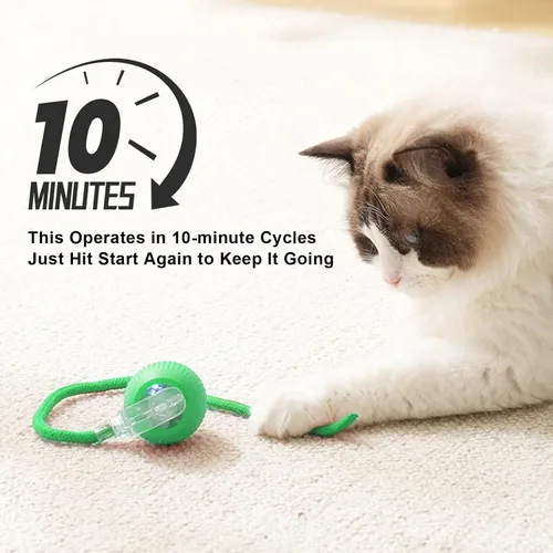 Vista 3 de Goosheep 2025 Nuevo 1 Paquete Pelota para Gato Juguetes de Gatito para Interiores Juguete de Pelota Interactivo para Gatito Cola Rápida Rodamiento