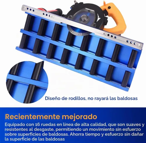 Vista 2 de Herramienta de biselado de bordes de azulejos con base de 16 rodillos, máquina de chaflán de ángulo de 43° con refrigeración por agua y bolsa