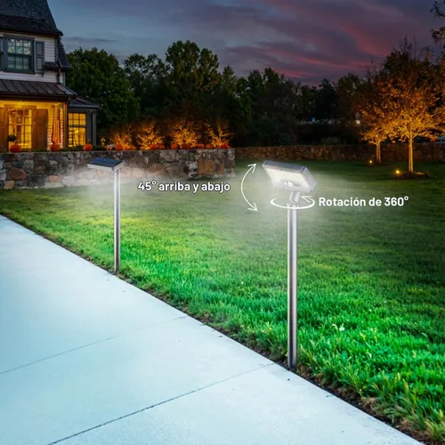 Vista 7 de Tryme Luces Solares con Sensor de Movimiento para Exteriores Impermeables 92 LEDs Luces Brillantes para Senderos con Ángulo Ajustable y 3 Modos