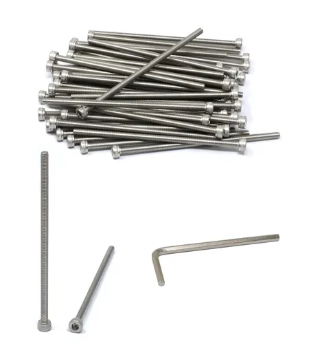 Vista 194 de iexcell Kit de tornillos de cabeza hexagonal de acero inoxidable 304, 100 unidades M2 x 0.157 in, paso de rosca de 0.016 in