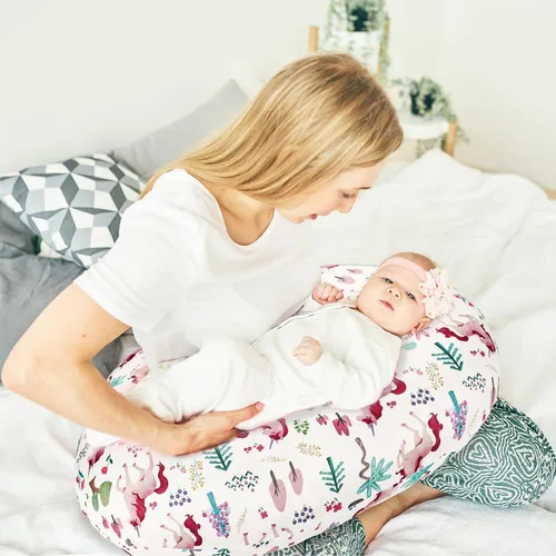 Vista 7 de Funda de almohada de lactancia, funda de almohada elástica y suave para bebés niños y niñas, fundas de almohada de lactancia materna para bebés