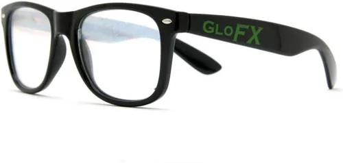 Vista 4 de Gafas de sol con difracción. Efecto prisma 3D de caleidoscopio multicolor. Gafas delirantes de GloFX.