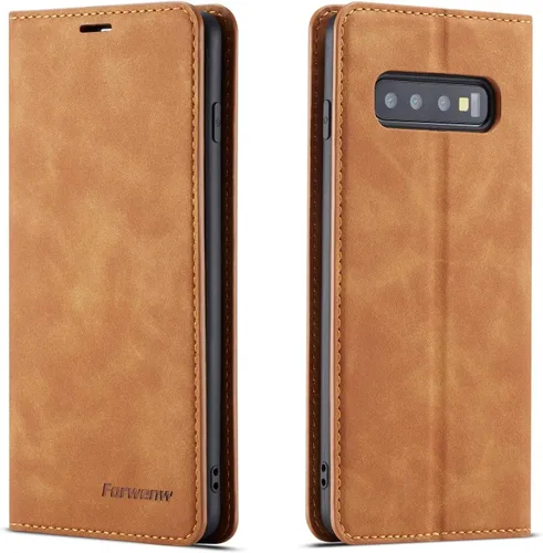 Vista 21 de QLTYPRI Funda para Samsung Galaxy S8, funda de piel sintética premium TPU parachoques con tarjetero Kickstand adsorción magnética oculta a prueba