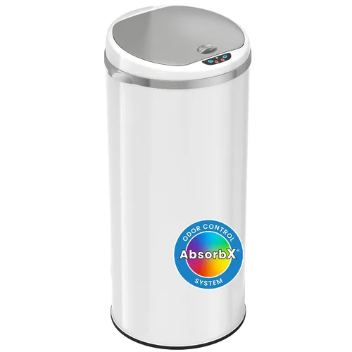 Vista 14 de iTouchless Cubo de basura de 4 galones con filtro de olor AbsorbX y fragancia de limón, contenedor de basura automático sin contacto, perfecto