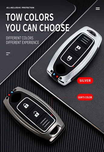 Vista 6 de ontto Funda para llavero compatible con Nissan Altima Rogue Sentra Pathfinder Frontier Maxima, Negro -, Negro