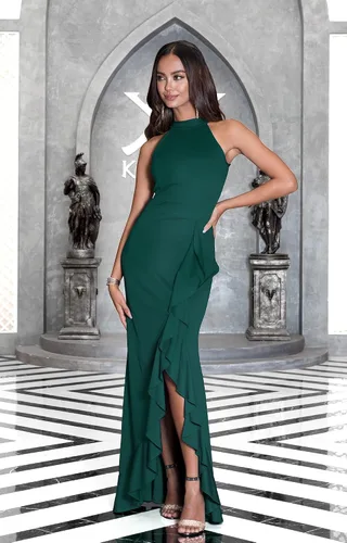 Vista 3 de KOH KOH Vestido largo sin mangas para dama de honor sexy con abertura para mujer