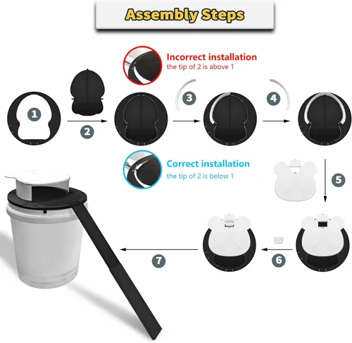 Vista 6 de Trampa para ratones, trampa para ratones de reinicio automático, trampas para ratones de 5 galones, uso en interiores y exteriores, herramienta