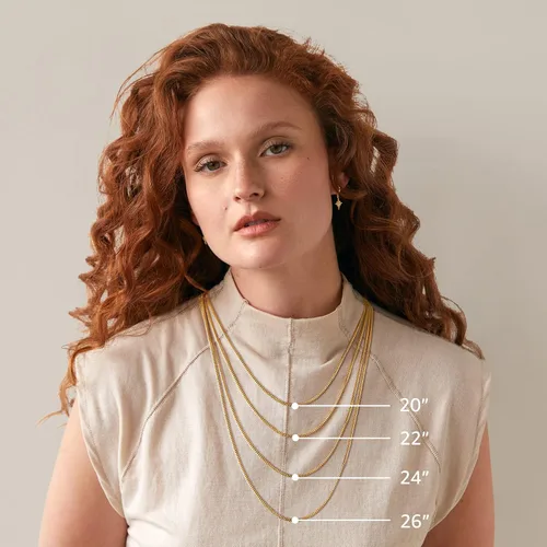 Vista 2 de PAVOI Italian Solid 925 Sterling Silver, 22K Gold Plated Chain Necklaces Snake, Square Box, Cable, Super Flex Curb, Miami Cuban and Rope
