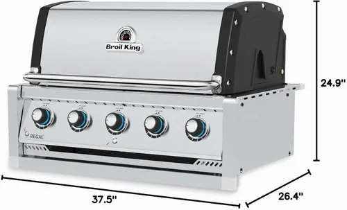 Vista 13 de Regal S 520 - Cabezal de parrilla de gas propano integrado de 5 quemadores
