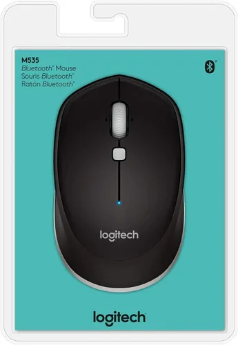 Vista 6 de Logitech Ratón Bluetooth M535 - Óptico - Inalámbrico - Bluetooth - Negro - 1000 dpi - Computadora - Inclinación