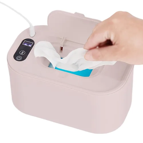 Vista 8 de Dispensador de toallitas húmedas – Calentador de toallitas para bebés, dispensador de toallitas portátil de gran capacidad, control de temperatura