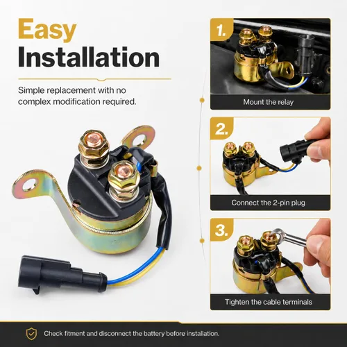 Vista 7 de Relé solenoide de arranque compatible con Polaris Ranger 400 500 570 700 800 RZR 4 XP S 900 Sportsman Hawkeye Trailboss 330 Reemplazar