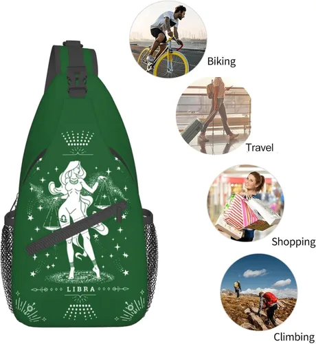 Vista 7 de Regalos del zodiaco para mujer, bolsa de pecho con correa del zodiaco, bolsas del zodiaco para mujer, bolsas cruzadas del zodiaco, bolsas cruzadas