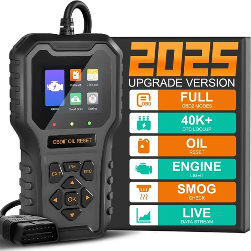 Vista 2 de Escáner OBD2, lector de código profesional para comprobar la luz del motor/restablecimiento de luz de aceite, herramienta de escaneo OBDII mejorada