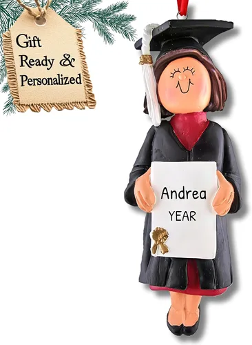 Vista 10 de Adornos de graduación personalizados para la clase de 2025, adornos de árbol personalizados para 2025, regalos de graduación personalizados
