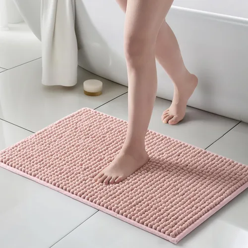 Vista 14 de FRESHMINT Alfombra de baño de felpilla gruesa y grumosa, 17"x24", alfombrilla de baño antideslizante, accesorio decorativo suave, linda alfombrilla