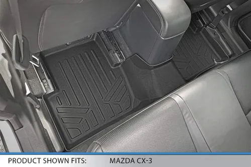 Vista 4 de MAXLINER Juego de alfombrillas de piso de ajuste personalizado de 2 filas para Mazda CX3 2016-2021
