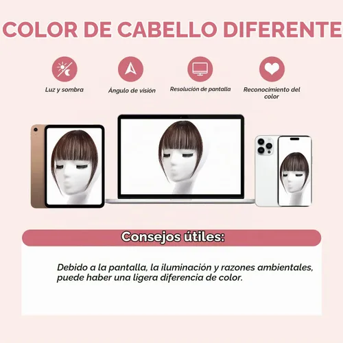 Vista 2 de Extensiones de cabello humano 100 % real, flequillo ondulado, color marrón oscuro, piezas de cabello falso, flequillo delgado, clip para mujer