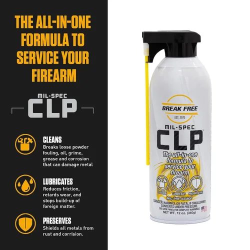 Vista 3 de Break-Free CLP .lata spray de lubricante para pistolas, 12 onzas/340 g, BF-CLP12