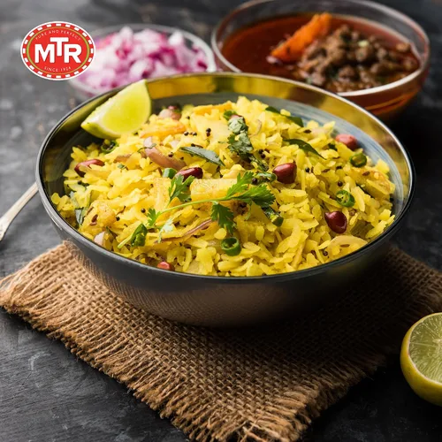 Vista 6 de MTR 3Mins Poha Mix Instant Food - Comida india lista para comer, 5.64 oz, 6