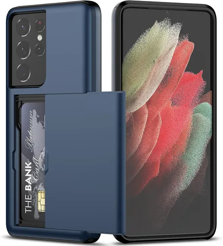 Vista 15 de Nvollnoe Funda para Samsung S20 FE con tarjetero de doble capa de protección resistente para Galaxy S20 FE, ranura para tarjeta oculta Funda delgada
