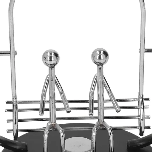 Vista 5 de KENANLAN Bolas de equilibrio, bolas de equilibrio de metal para parejas, bolas de equilibrio de péndulo, juguetes divertidos de ciencia física
