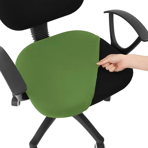 Vista 20 de Smiry Fundas de asiento impresas para silla de computadora de oficina, ajuste elástico, universal para silla giratoria de escritorio, lavables, Beige