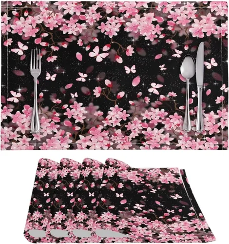 Vista 81 de BIGCARJOB Mantel individual de diseño personalizado, 4 piezas, tapete de mesa resistente al corazón, 12 x 18 pulgadas 1-diseño personalizado