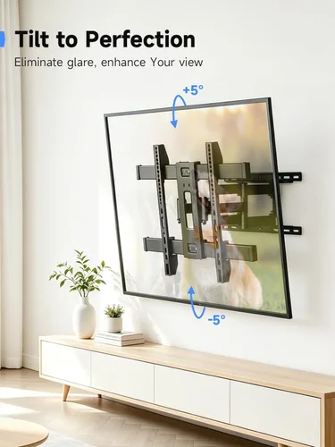 Vista 4 de Suptek Soporte de pared ultra delgado para TV de perfil bajo de 1.3
