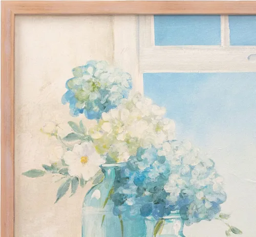 Vista 5 de Seaside Hydrangea by Julia Purinton Framed Art, Natural Frame, 22 x 17 inches, Floral Beach Art