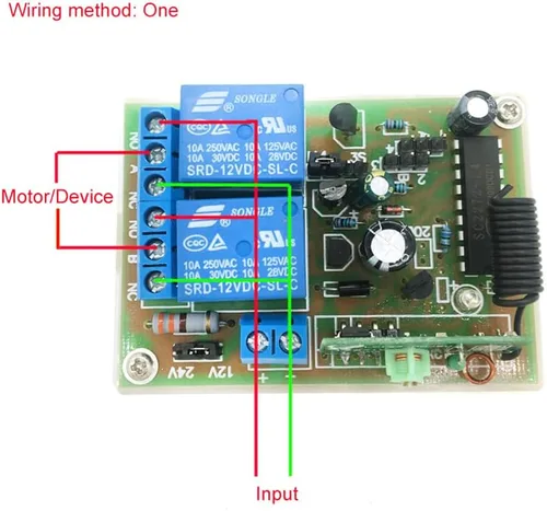 Vista 4 de Bringsmart Receptor controlador de CC de 3 vías 12V-24V 433MHz Control