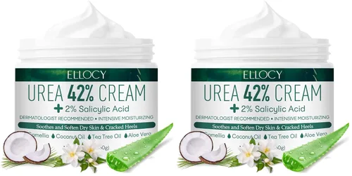 Vista 7 de Crema para pies de urea 42%, ácido salicílico, 5.29 onzas, el mejor removedor de callos, hidrata y rehidrata los pies, para piel gruesa, agrietada