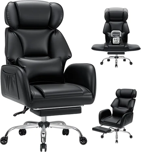 Vista 12 de HOFFREE - Silla cruzada con ruedas para juegos, lectura, trabajo (rosa)