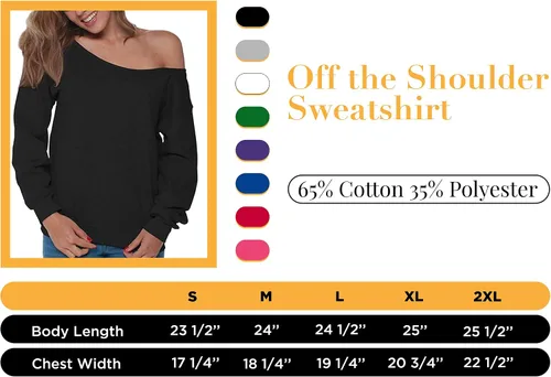 Vista 3 de Off Shoulder Sudaderas Tops para Mujer - 80s off the shoulder tops