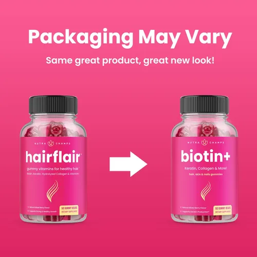 Vista 9 de NutraChamps Paquete completo de biotina para cabello, piel y uñas. Paquete de 2 biotina y biotina +