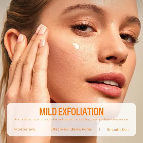 Vista 4 de Gel exfoliante naranja para cara y cuerpo, limpieza profunda de poros, elimina puntos negros, exfoliante facial hidratante exfoliante facial natural