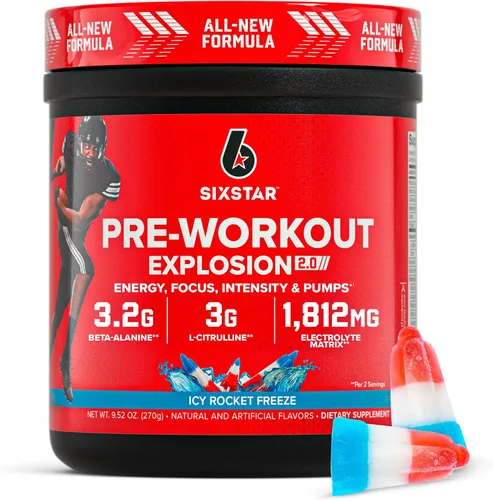 Vista 8 de Six Star Polvo de preentrenamiento para hombres y mujeres, ponche de frutas (30 porciones) - Bebida en polvo de energía Preworkout Explosion 2.0